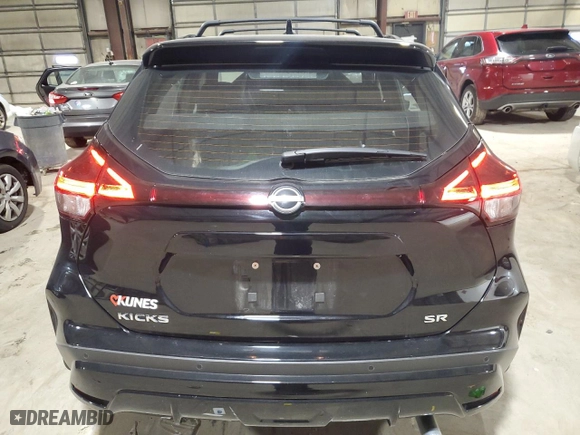 2022 Nissan Kicks SR with VIN 3N1CP5DV0NL494613, listed as a Copart auction lot 82007274 with 20,991 mi miles and Salvage Title. Bid and sale history available at carsss.com. Image 6.