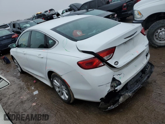 2015 Chrysler 200 Limited with VIN 1C3CCCAB0FN547730, listed as a Copart auction lot 48246985 with 107,458 mi miles and Salvage Title. Bid and sale history available at carsss.com. Image 2.