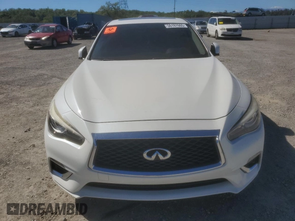 2018 Infiniti Q50 3.0t LUXE with VIN JN1EV7APXJM590653, listed as a Copart auction lot 50197665 with 75,736 mi miles and Salvage Title. Bid and sale history available at carsss.com. Image 5.
