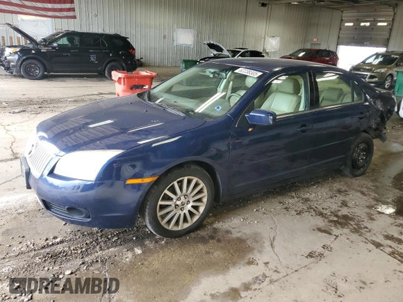 2007 Mercury Milan Premier with VIN 3MEHM08107R603592, listed as a Copart auction lot 62238305 with 109,808 mi miles and Non repairable. Bid and sale history available at DreamBid. Image 1.