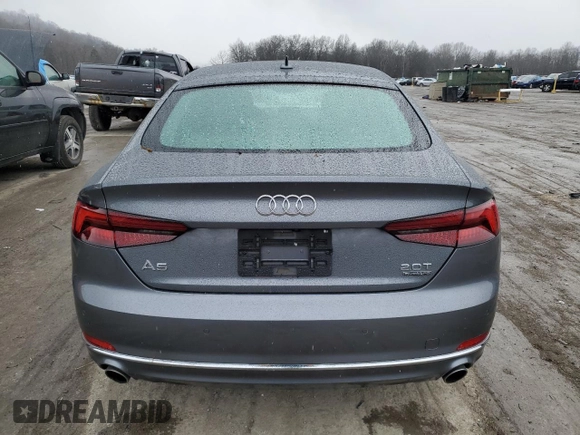2018 Audi A5 Sportback Premium Plus with VIN WAUBNCF58JA103383, listed as a Copart auction lot 79073073 with 82,215 mi miles. Bid and sale history available at carsss.com. Image 6.