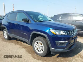 2018 Jeep Compass Sport z VIN 3C4NJDAB8JT143518, wystawiony jako IAAI lot #42465162 z przebiegiem 183 632 mil mil oraz . Historia ofert i sprzedaży dostępna na DreamBid. Obrazek 1.