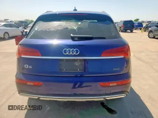2021 Audi Q5 Premium Plus with VIN WA1BAAFY0M2055853, listed as a Copart auction lot 52645005 with 43,216 mi miles and Salvage Title. Bid and sale history available at carsss.com. Image 6.