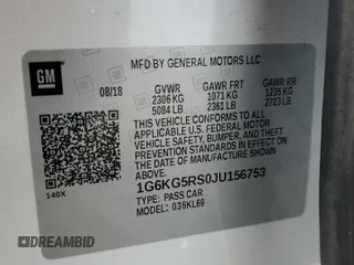 2018 Cadillac CT6 Premium Luxury AWD z VIN 1G6KG5RS0JU156753, wystawiony jako Copart lot #58171805 z przebiegiem 100 517 mil mil oraz Szkody całkowita. Historia ofert i sprzedaży dostępna na DreamBid. Obrazek 13.