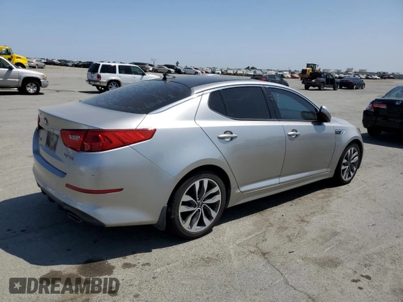 2014 Kia Optima SX Turbo with VIN 5XXGR4A61EG295498, listed as a Copart auction lot 59769615 with 146,849 mi miles and Clean title. Bid and sale history available at DreamBid. Image 3.