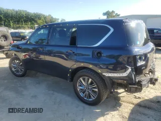 2021 Infiniti QX80 LUXE with VIN JN8AZ2AEXM9271699, listed as a Copart auction lot 74288254 with 55,706 mi miles and Salvage Title. Bid and sale history available at carsss.com. Image 2.