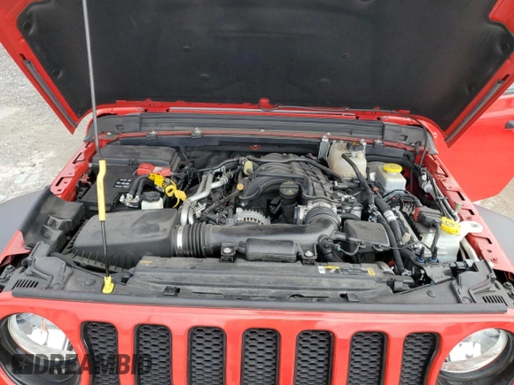 2022 Jeep Wrangler Unlimited Sport S with VIN 1C4HJXDG5NW200568, listed as a Copart auction lot 84410364 with 27,481 mi miles and Salvage Title. Bid and sale history available at carsss.com. Image 11.