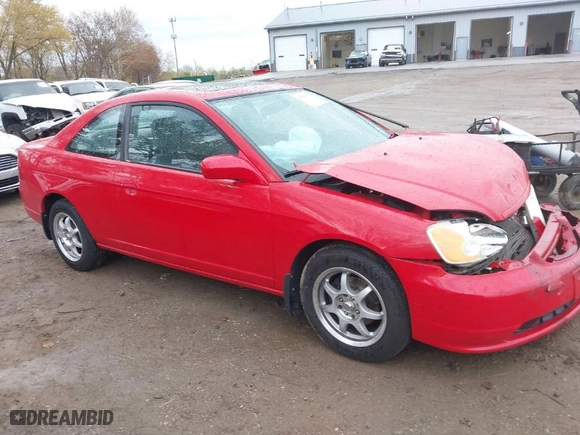 2001 Honda Civic EX with VIN 1HGEM22911L104631, listed as a IAAI auction lot 40750487 with 249,169 mi miles. Bid and sale history available at carsss.com. Image 1.