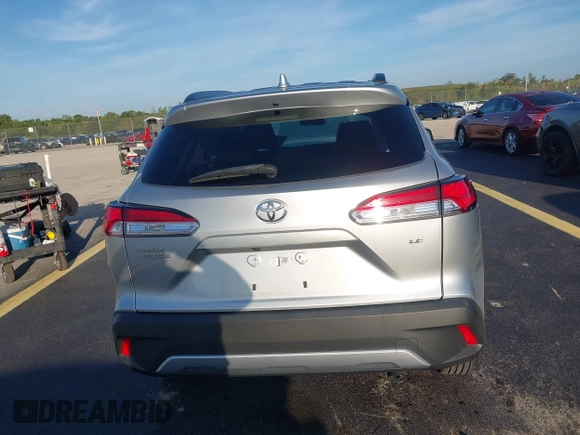 2023 Toyota Corolla Cross LE with VIN 7MUCAAAG0PV037445, listed as a IAAI auction lot 42686510 with 18,282 mi miles and . Bid and sale history available at DreamBid. Image 17.