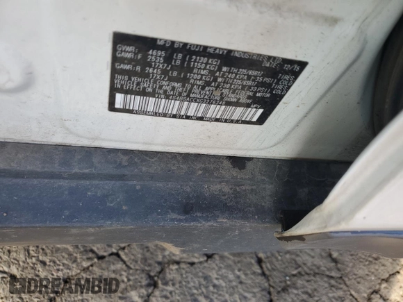 2016 Subaru Outback 2.5i Premium with VIN 4S4BSACCXG3276348, listed as a Copart auction lot 46372555 with 118,624 mi miles and Salvage Title. Bid and sale history available at carsss.com. Image 14.