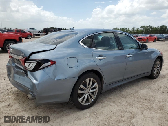 2018 Infiniti Q70 Luxe with VIN JN1BY1AR4JM220422, listed as a Copart auction lot 64843284 with 122,252 mi miles and Salvage title. Bid and sale history available at DreamBid. Image 3.