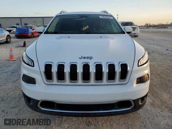 2017 Jeep Cherokee Limited with VIN 1C4PJLDS7HW507592, listed as a Copart auction lot 74676654 with 90,653 mi miles and Salvage Title. Bid and sale history available at DreamBid. Image 5.