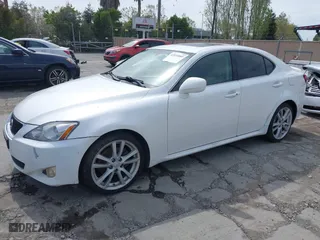 2007 Lexus IS 250 with VIN JTHBK262475043484, listed as a IAAI auction lot 42035005 with 1 mi miles. Bid and sale history available at carsss.com. Image 2.