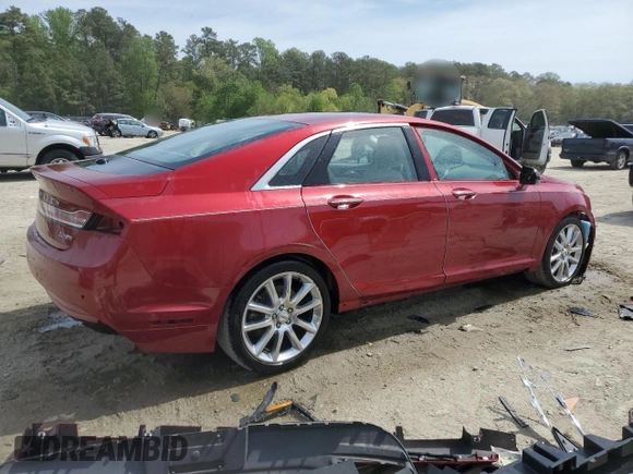 2015 Lincoln MKZ with VIN 3LN6L2J93FR624292, listed as a Copart auction lot 54145615 with 41,905 mi miles and Salvage title. Bid and sale history available at DreamBid. Image 3.