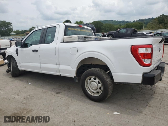 2021 Ford F-150 XL with VIN 1FTEX1CB8MKD88951, listed as a Copart auction lot 64674024 with 100,886 mi miles and Salvage title. Bid and sale history available at DreamBid. Image 2.