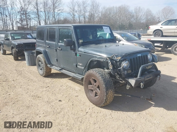 2017 Jeep Wrangler Unlimited Sahara with VIN 1C4BJWEG6HL735431, listed as a IAAI auction lot 41700357 with 100,035 mi miles. Bid and sale history available at carsss.com. Image 1.