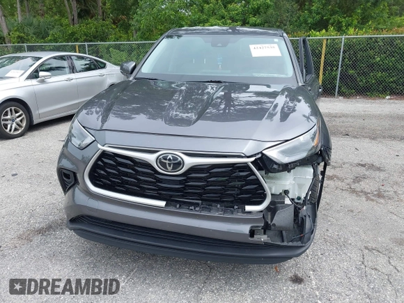 2023 Toyota Highlander L with VIN 5TDKDRAH6PS028110, listed as a IAAI auction lot 42427535 with 47,040 mi miles and . Bid and sale history available at DreamBid. Image 6.