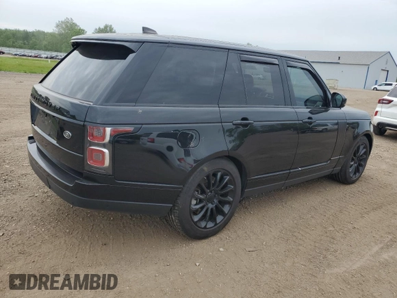2019 Land Rover Range Rover HSE z VIN SALGS2SV5KA533139, wystawiony jako Copart lot #59111925 z przebiegiem 49 240 mil mil oraz Szkoda całkowita • Salvage title. Historia ofert i sprzedaży dostępna na DreamBid. Obrazek 3.