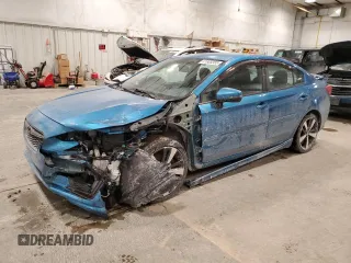 2019 Subaru Impreza Sport with VIN 4S3GKAJ69K3608019, listed as a Copart auction lot 41808355 with 53,887 mi miles and Salvage Title. Bid and sale history available at carsss.com. Image 1.