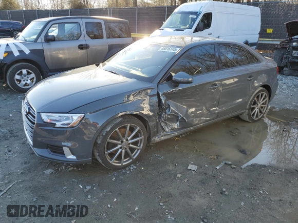 2017 Audi A3 Sedan Premium with VIN WAUAUGFF1H1060885, listed as a Copart auction lot 45516145 with 64,494 mi miles and Salvage Title. Bid and sale history available at carsss.com. Image 1.