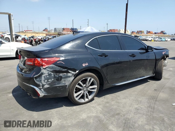 2019 Acura TLX Advance with VIN 19UUB2F8XKA007332, listed as a Copart auction lot 61984505 with 123,542 mi miles and Salvage title. Bid and sale history available at DreamBid. Image 3.