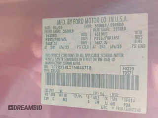 2001 Ford F-150 XL with VIN 1FTRX18L21NB46718, listed as a IAAI auction lot 41477101 with 156,702 mi miles. Bid and sale history available at carsss.com. Image 9.