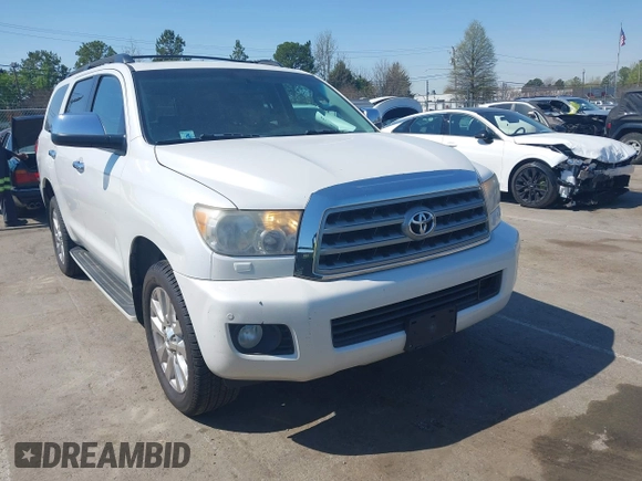 2008 Toyota Sequoia Platinum with VIN 5TDBY67A18S020320, listed as a IAAI auction lot 41918310 with 290,854 mi miles. Bid and sale history available at carsss.com. Image 1.