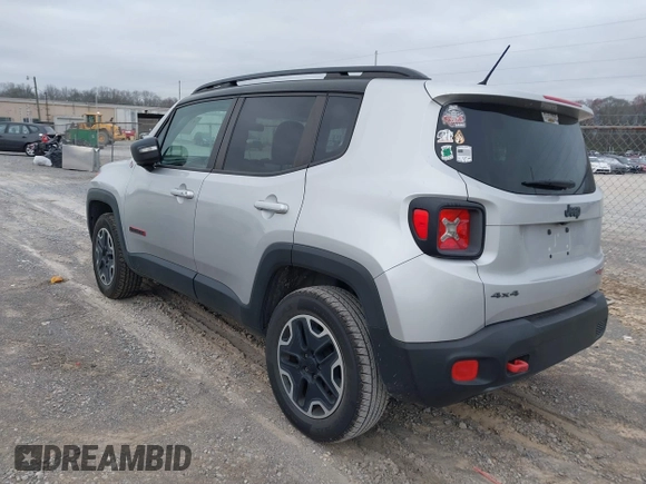 2015 Jeep Renegade Trailhawk with VIN ZACCJBCT7FPB16505, listed as a IAAI auction lot 41789335 with 63,416 mi miles and . Bid and sale history available at DreamBid. Image 3.