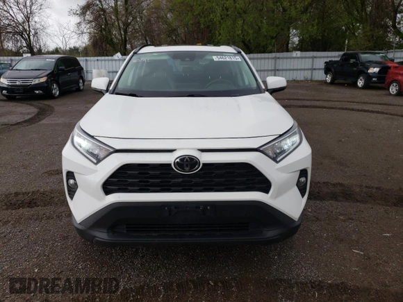 2019 Toyota RAV4 with VIN 2T3R1RFV7KW042451, listed as a Copart auction lot 54621815 with 155,183 mi miles and Salvage title. Bid and sale history available at DreamBid. Image 5.