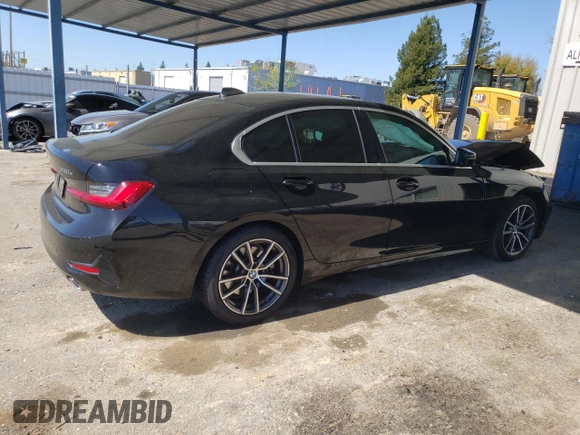 2021 BMW 3 Series 330e with VIN 3MW5P7J09M8B74912, listed as a Copart auction lot 50391615 with 0 mi miles and Salvage Title. Bid and sale history available at carsss.com. Image 3.