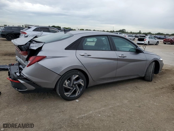 2025 Hyundai Elantra SEL Sport with VIN KMHLM4DGXSU893186, listed as a Copart auction lot 89147065 with 205 mi miles and Salvage Title. Bid and sale history available at carsss.com. Image 3.