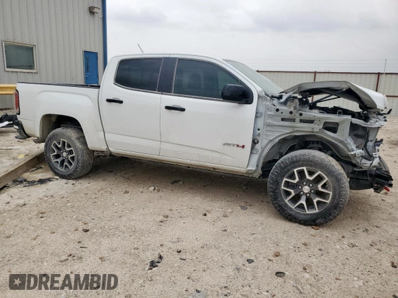 2021 GMC Canyon 4WD AT4 w/Leather with VIN 1GTG6FEN0M1122894, listed as a Copart auction lot 85734544 with 108,366 mi miles and Salvage Title. Bid and sale history available at carsss.com. Image 4.