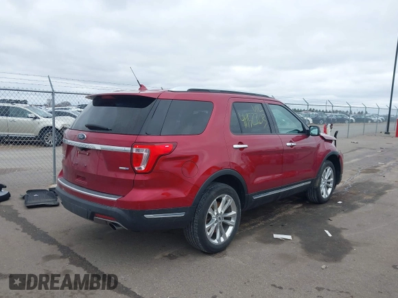 2018 Ford Explorer Limited z VIN 1FM5K8FH3JGC96020, wystawiony jako IAAI lot #41952203 z przebiegiem 77 174 mil mil oraz . Historia ofert i sprzedaży dostępna na DreamBid. Obrazek 4.