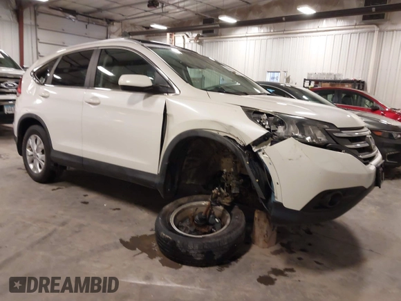 2012 Honda CR-V EX-L with VIN 5J6RM4H72CL061349, listed as a IAAI auction lot 41857598 with 124,949 mi miles. Bid and sale history available at carsss.com. Image 1.
