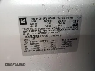 2017 Chevrolet Equinox LT with VIN 2GNALCEK8H1612851, listed as a Copart auction lot 49348565 with 116,904 mi miles and Salvage Title. Bid and sale history available at carsss.com. Image 12.