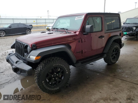 2021 Jeep Wrangler Sport S with VIN 1C4HJXAG9MW774173, listed as a Copart auction lot 47848865 with 43,602 mi miles and Salvage Title. Bid and sale history available at DreamBid. Image 1.