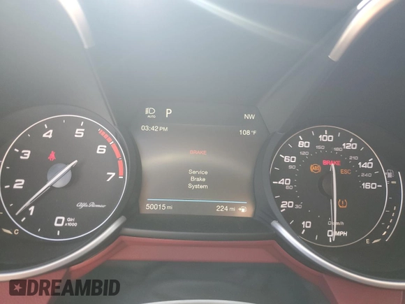 2019 Alfa Romeo Giulia Sport with VIN ZARFAMAN4K7621704, listed as a Copart auction lot 70290444 with 50,015 mi miles and Non Repairable. Bid and sale history available at carsss.com. Image 9.