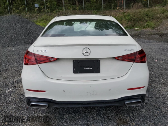 2022 Mercedes-Benz C 300 with VIN W1KAF4HB2NR050861, listed as a Copart auction lot 54904865 with Not provided miles and Salvage title. Bid and sale history available at DreamBid. Image 6.