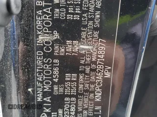 2011 Kia Sportage SX with VIN KNDPC3A62B7148977, listed as a Copart auction lot 44224375 with 130,762 mi miles and Salvage title. Bid and sale history available at DreamBid. Image 13.