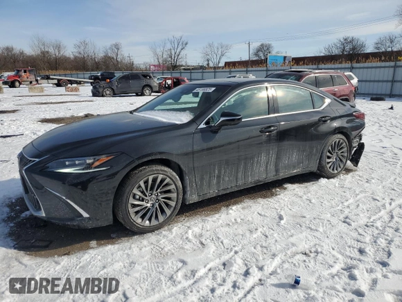 2024 Lexus ES 350 Ultra Luxury with VIN 58AFZ1B1XRU172705, listed as a Copart auction lot 45156825 with 9,600 mi miles and Salvage title. Bid and sale history available at DreamBid. Image 1.