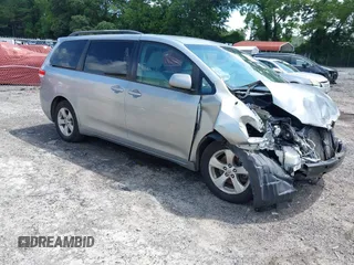 2013 Toyota Sienna LE AAS with VIN 5TDKK3DC6DS394194, listed as a IAAI auction lot 42517647 with 138,623 mi miles and . Bid and sale history available at DreamBid. Image 1.