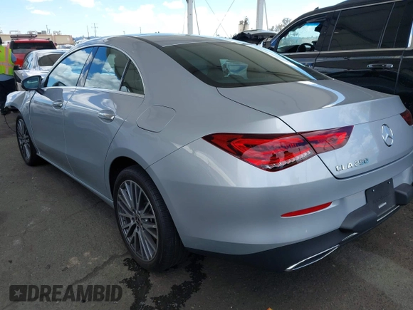 2023 Mercedes-Benz CLA 250 with VIN W1K5J4GB7PN386050, listed as a IAAI auction lot 41785870 with 14,883 mi miles and . Bid and sale history available at DreamBid. Image 3.