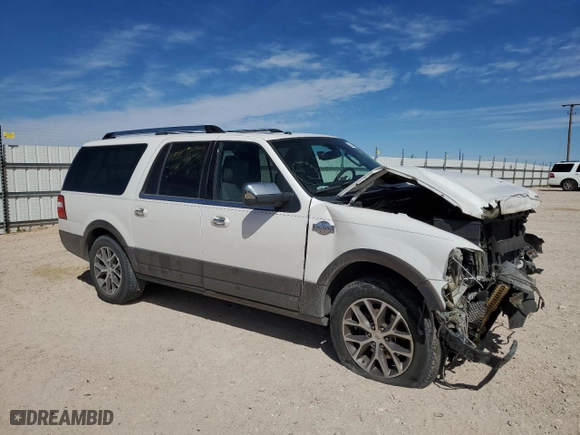 2015 Ford Expedition EL XLT with VIN 1FMJK1JT4FEF33635, listed as a Copart auction lot 50839414 with 0 mi miles and Salvage Title. Bid and sale history available at carsss.com. Image 4.