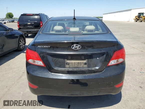 2017 Hyundai Accent SE with VIN KMHCT4AE4HU245762, listed as a Copart auction lot 55412985 with 74,166 mi miles and Salvage Title. Bid and sale history available at carsss.com. Image 6.