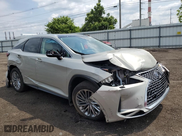 2021 Lexus RX 450h with VIN 2T2JGMDA5MC071860, listed as a Copart auction lot 60229955 with 61,500 mi miles and Non repairable. Bid and sale history available at DreamBid. Image 4.