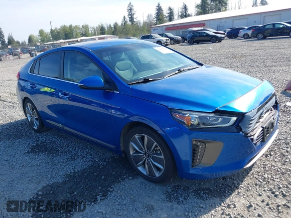 2017 Hyundai Ioniq Limited with VIN KMHC85LC9HU049108, listed as a IAAI auction lot 42120890 with 62,155 mi miles and . Bid and sale history available at DreamBid. Image 1.