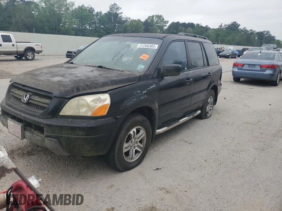2005 Honda Pilot EX-L with VIN 5FNYF18565B038106, listed as a Copart auction lot 51266305 with 0 mi miles and Clean Title. Bid and sale history available at carsss.com. Image 1.