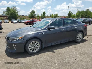 2018 Kia Optima S with VIN 5XXGT4L39JG242935, listed as a Copart auction lot 62056725 with 118,304 mi miles and Salvage title. Bid and sale history available at DreamBid. Image 1.