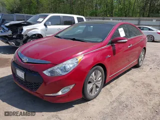 2013 Hyundai Sonata Hybrid with VIN KMHEC4A46DA080504, listed as a IAAI auction lot 42066994 with 107,888 mi miles. Bid and sale history available at carsss.com. Image 2.