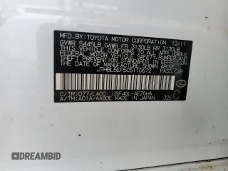 2012 Lexus LS 460 with VIN JTHBL5EF5C5110672, listed as a Copart auction lot 58844805 with 139,485 mi miles and Salvage title. Bid and sale history available at DreamBid. Image 12.